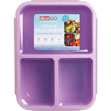 Decor Go Triple Split Bento Lunch Box Assorted 1.4L each