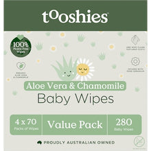 Tooshies Baby Wipes Aloe Vera & Chamomile 280 pack