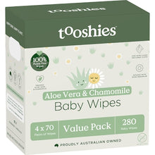 Tooshies Baby Wipes Aloe Vera & Chamomile 280 pack