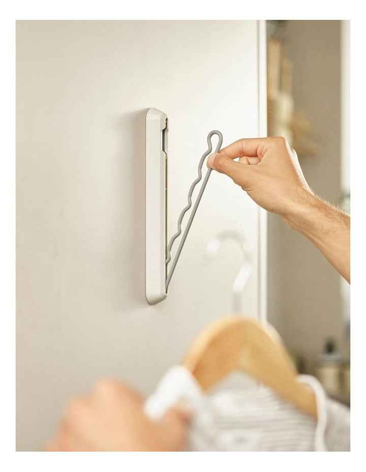 Orderly Retractable Hanging Rail in Ecru