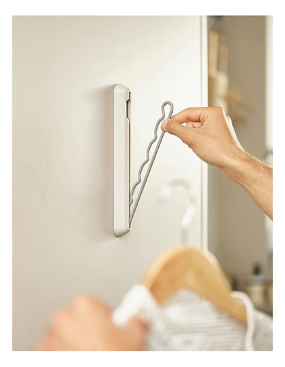 Orderly Retractable Hanging Rail in Ecru