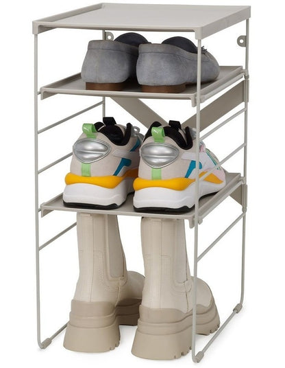 Level Adjustable Single Shoe Rack in Ecru