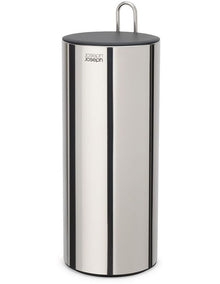 Easy Store Luxe Concealed Toilet Roll Holder in Stainless Steel/Dark