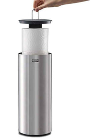 Easy Store Luxe Concealed Toilet Roll Holder in Stainless Steel/Dark