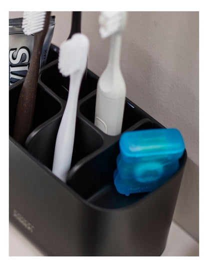 Easy Store Large Toothbrush Caddy in Black