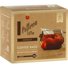 Vittoria Coffee Bags Espresso 20 Pack