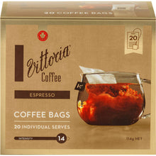 Vittoria Coffee Bags Espresso 20 Pack