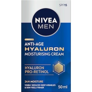 Nivea Men Anti Age Hyaluron Face Moisturising Cream SPF 15 50mL