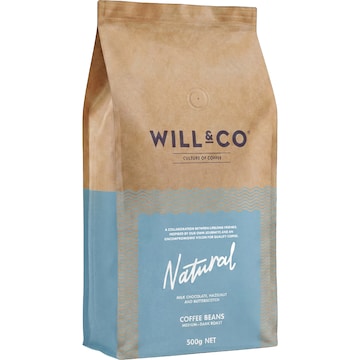Will & Co Coffee Beans Natural 500g