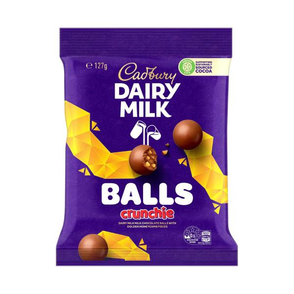 CADBURY DAIRY MILK CRUNCHIE BALLS 127G