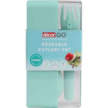 Decor Go Reusable Cutlery Set Assorted 4 pack