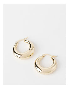 Stainless Steel Hoop Earring in Gold