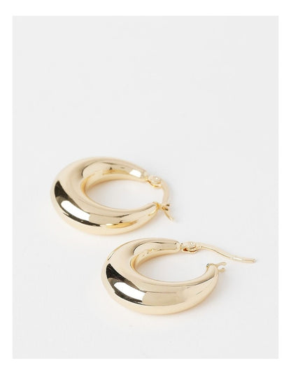 Stainless Steel Hoop Earring in Gold