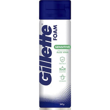 Gillette Shaving Foam For Sensitive Skin Soothing Aloe Vera 245g