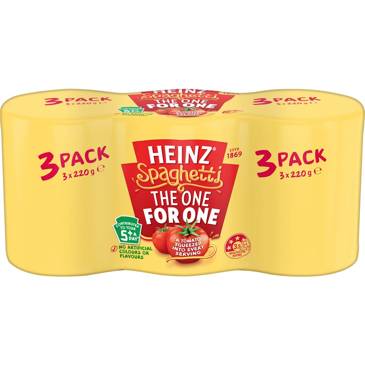 Heinz Canned Spaghetti Pasta Pasta Tinned Spaghetti 220g x 3 pack