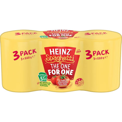 Heinz Canned Spaghetti Pasta Pasta Tinned Spaghetti 220g x 3 pack