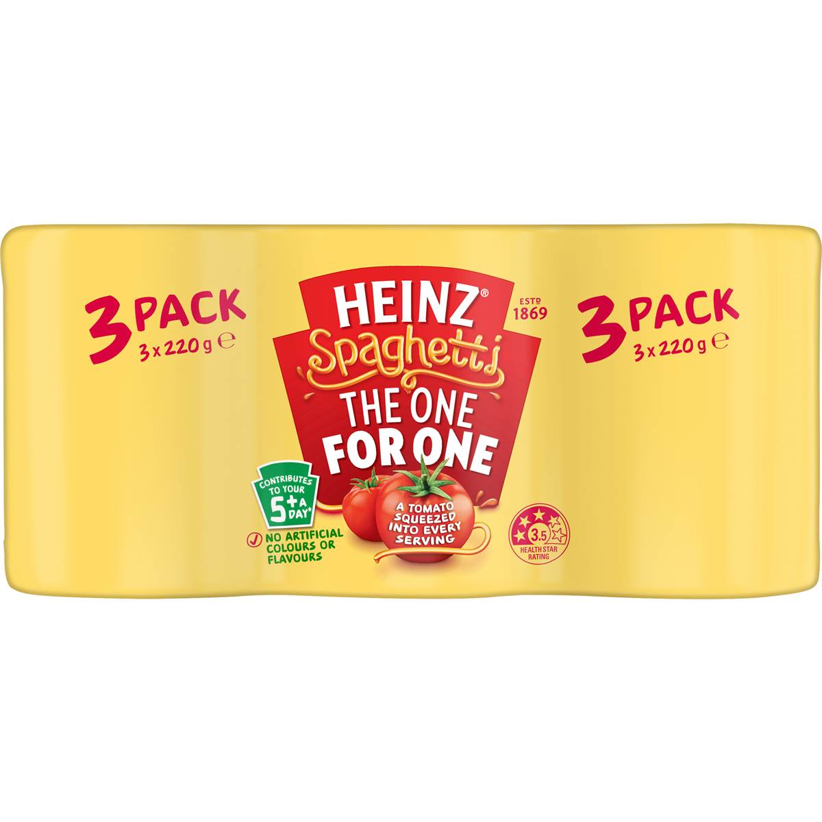 Heinz Canned Spaghetti Pasta Pasta Tinned Spaghetti 220g x 3 pack