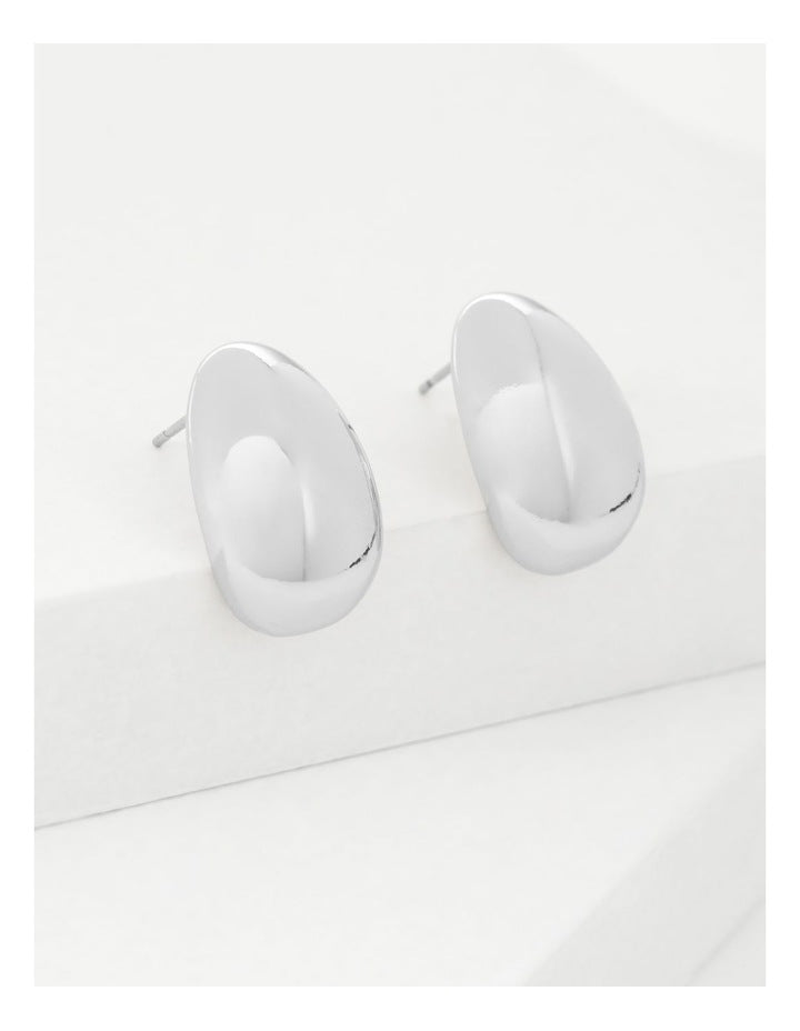 Chubby Half Hoop Earring in Silver