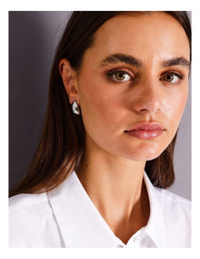 Chubby Half Hoop Earring in Silver