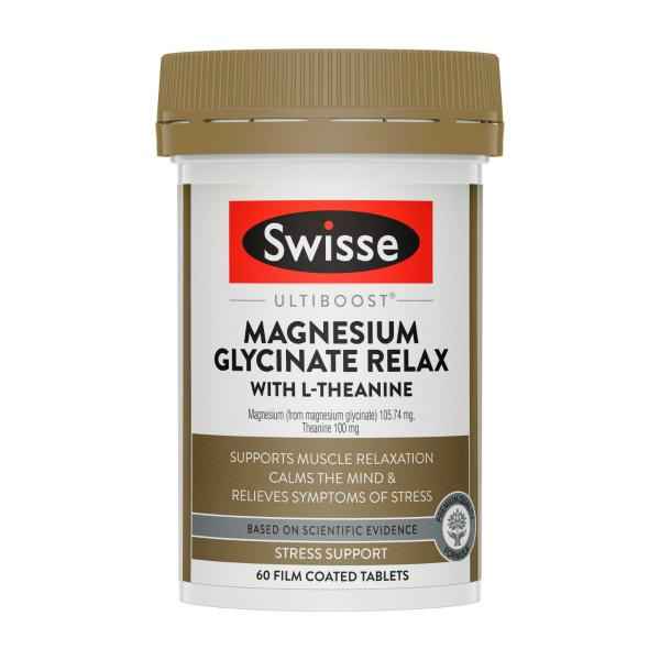 SWISSE ULTIBOOST MAGNESIUM GLYCINATE L-THEANINE 60PK