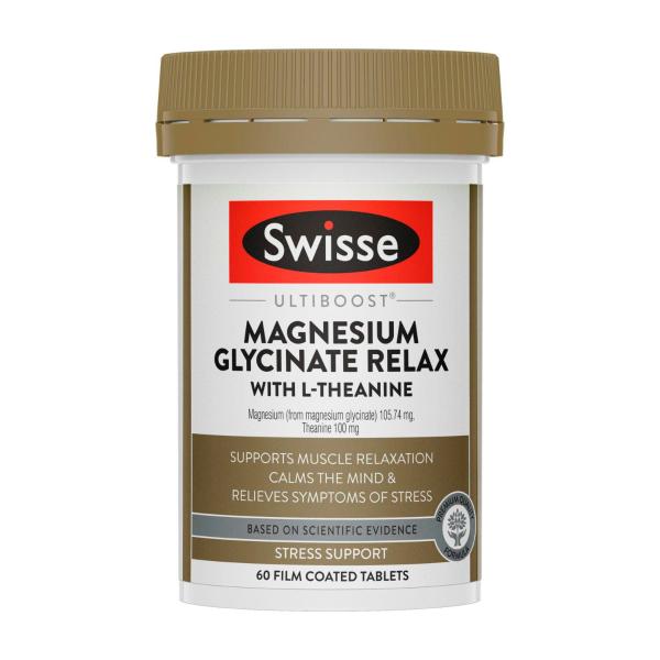 SWISSE ULTIBOOST MAGNESIUM GLYCINATE L-THEANINE 60PK