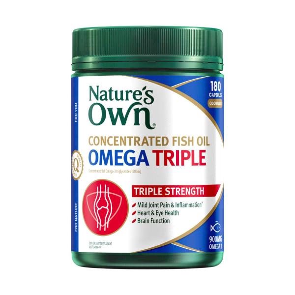 NATURE'S OWN CONCENTRATED FISH OIL OMEGA TRIPLE 180PK