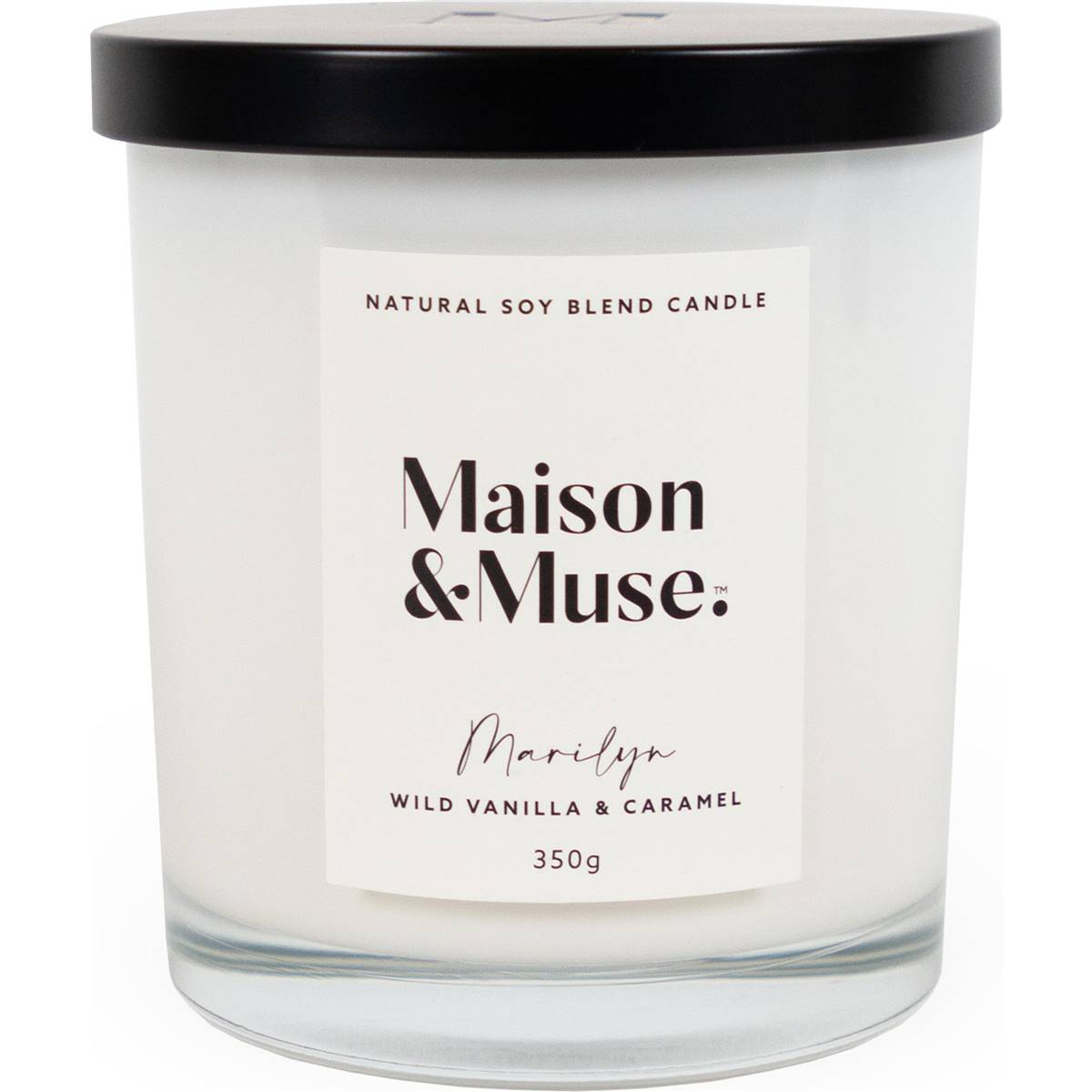 Maison & Muse Natural Soy Blend Candle Marilyn Wild Vanilla & Caramel 350g