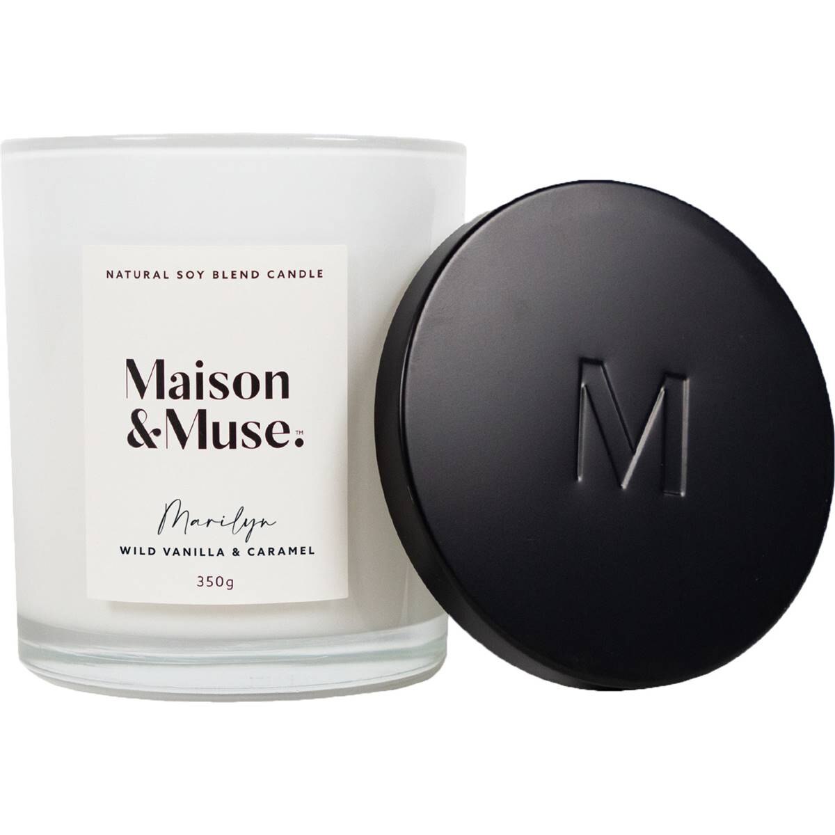 Maison & Muse Natural Soy Blend Candle Marilyn Wild Vanilla & Caramel 350g