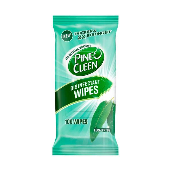 PINE O CLEEN DISINFECTANT CLEANING WIPES EUCALYPTUS 100 PACK