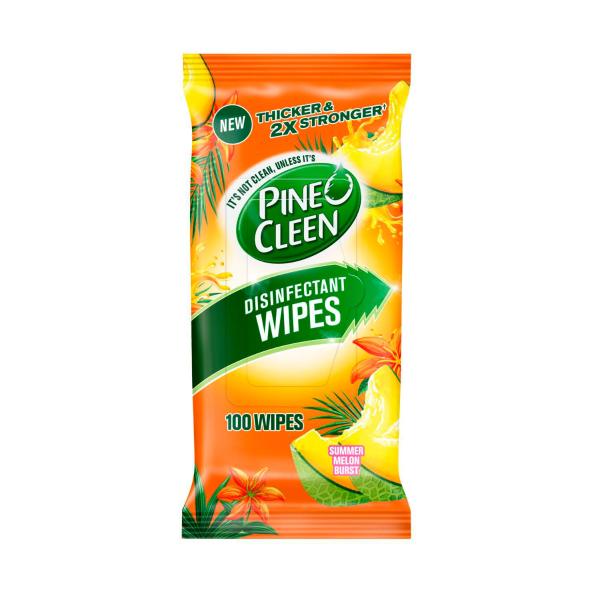 PINE O CLEEN SCENTSATIONS DISINFECTANT CLEANING WIPES SUMMER MELON BURST 100 PACK