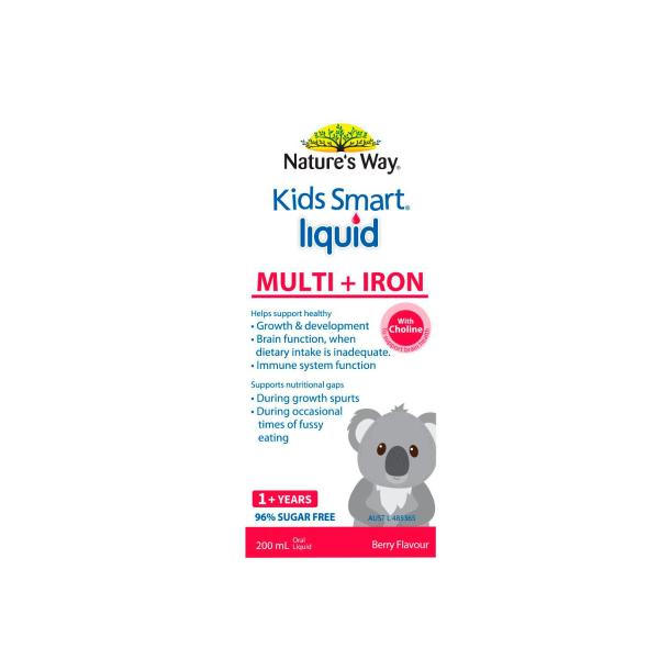 NATURE'S WAY KIDS SMART LIQUID MULTI + IRON 200ML