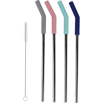 Decor Reusable Stainless Steel Straws 4 pack