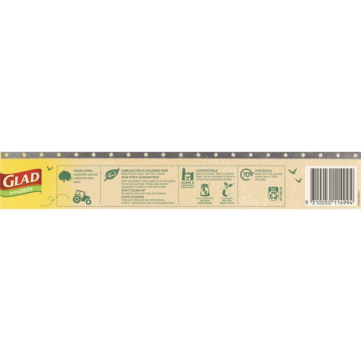Glad To Be Green Compostable Brown Bake & Cooking Paper 25m