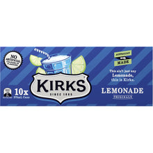 Kirks Lemonade Soft Drink Multipack Cans 375ml x10 Pack
