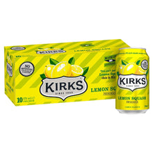Kirks Lemon Squash Soft Drink Multipack Cans 375ml x10 Pack
