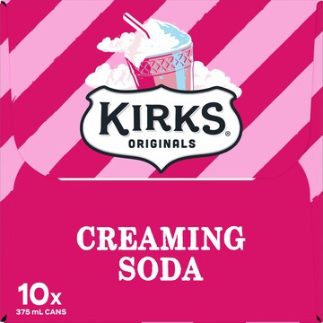 Kirks Creaming Soda Cans 375mL x 10 pack