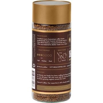 Vittoria Freeze Dried Instant Coffee Italian 100g