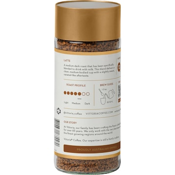 Vittoria Freeze Dried Instant Coffee Latte 100g