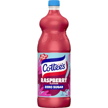 Cottee's Zero Sugar Raspberry Cordial Sugar Free 1L