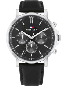 Tyson Leather Watch in Black