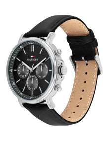 Tyson Leather Watch in Black