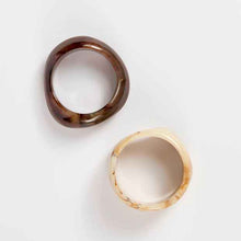 2 Pack Marble Look Acrylic Bangles