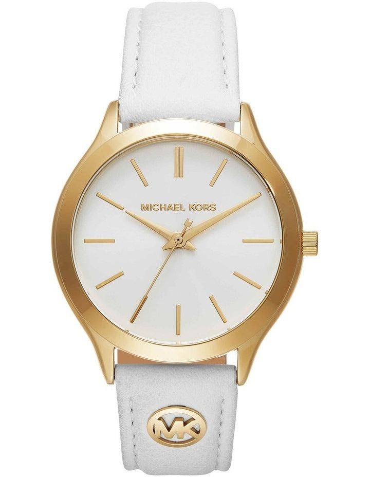 Slim Runway Analogue Watch in White