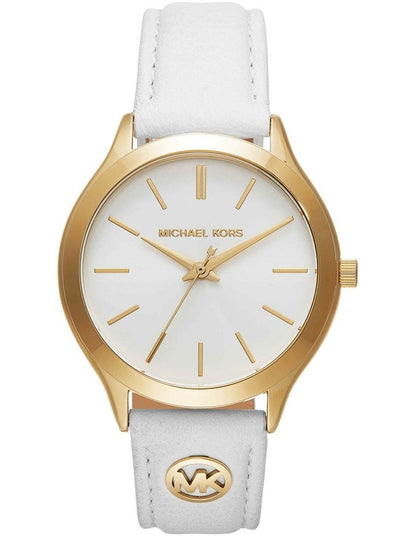 Slim Runway Analogue Watch in White