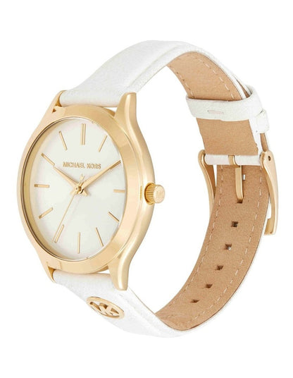 Slim Runway Analogue Watch in White