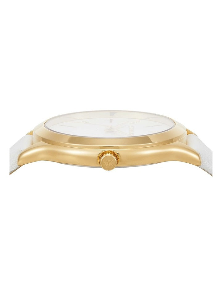 Slim Runway Analogue Watch in White