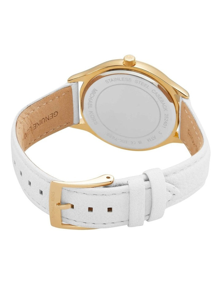 Slim Runway Analogue Watch in White