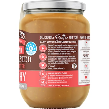 Mayver's Dark Roasted Peanut Butter Crunchy 750g