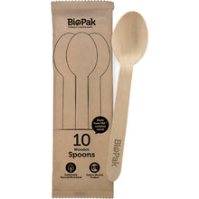 BioPak Wooden Spoons 10 Pack