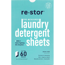Restor Concentrated Laundry Detergent Sheets Fresh Linen 60 Pack